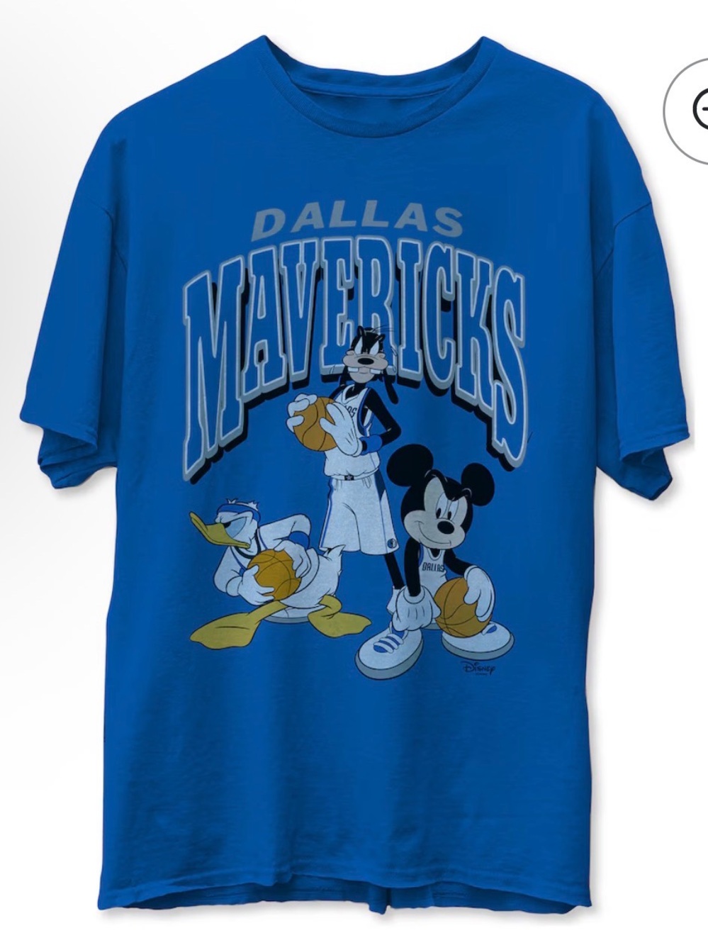 Men's Dallas Mavericks Junk Food Royal Disney Mickey Squad T-Shirt Sz M new - Picture 5 of 5